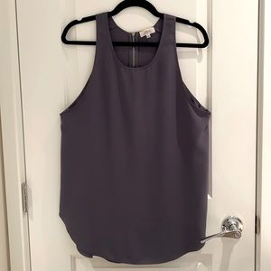 Aritzia Wilfred gray tank with back 1/2 zipper